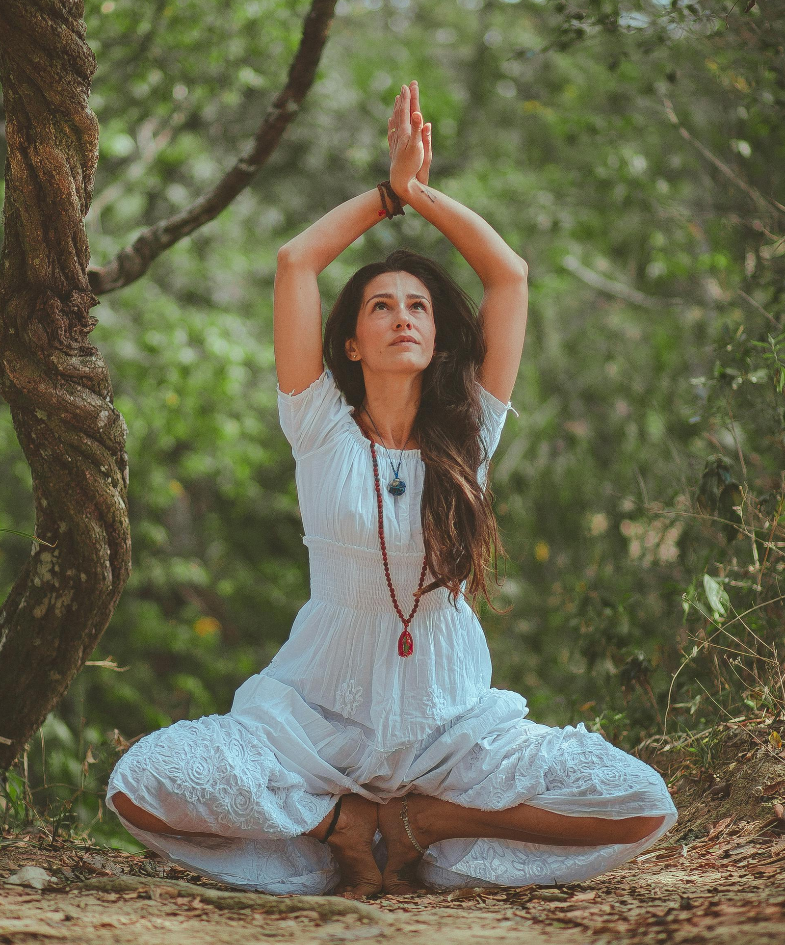 Woman meditating representing hormone balance and wellbeing
