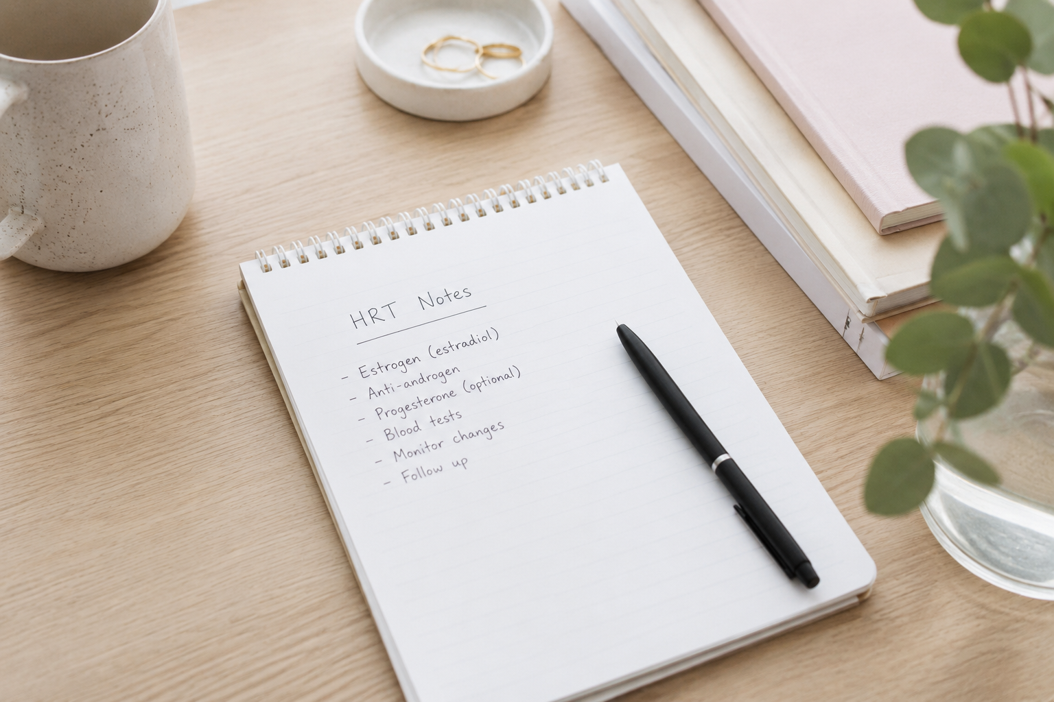 Minimal medical notes and pen on a desk representing informed treatment decisions